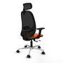 PIQUERAS Y CRESPO Silla de oficina Cilanco con mecanismo Sincro/Traslack, Naranja y Negro
