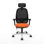 PIQUERAS Y CRESPO Silla de oficina Cilanco con mecanismo Sincro/Traslack, Naranja y Negro