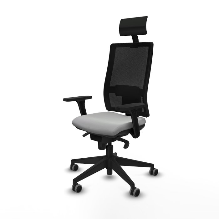 PIQUERAS Y CRESPO Silla de oficina Horna con mecanismo Sincro, Gris claro y Negro PIQUERAS Y CRESPO Silla de oficina Horna con mecanismo Sincro, Gris claro y Negro