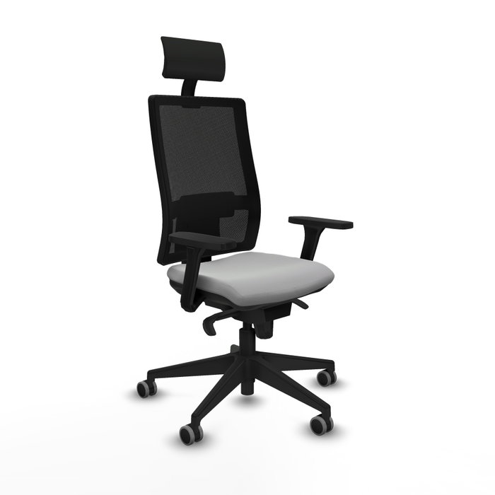 PIQUERAS Y CRESPO Silla de oficina Horna con mecanismo Sincro, Gris claro y Negro PIQUERAS Y CRESPO Silla de oficina Horna con mecanismo Sincro, Gris claro y Negro