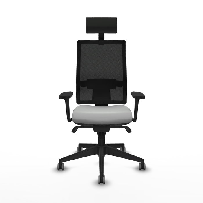 PIQUERAS Y CRESPO Silla de oficina Horna con mecanismo Sincro, Gris claro y Negro PIQUERAS Y CRESPO Silla de oficina Horna con mecanismo Sincro, Gris claro y Negro
