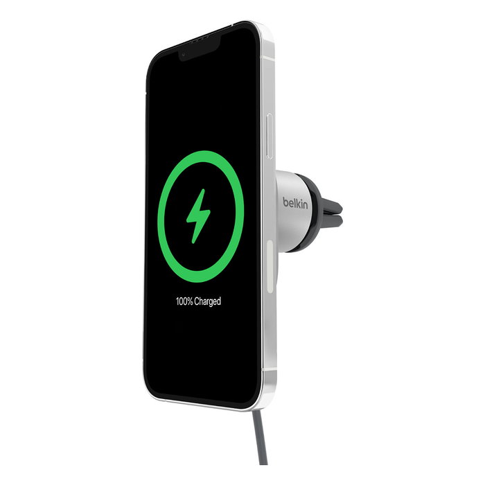 Belkin BoostCharge Pro Qi2 (15W) Cargador Inalámbrico Magnético para Coche - Gris