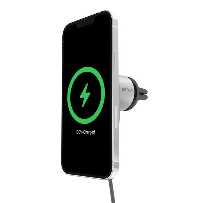 Belkin BoostCharge Pro Cargador Inalámbrico para Coche Qi2 15W Gris