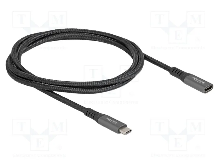 DeLOCK Cable de extensión USB Type-C™ 10 Gbps 100 W 1 m Negro DeLOCK Cable de extensión USB Type-C™ 10 Gbps 100 W 1 m Negro