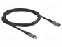 DeLOCK Cable de extensión USB Type-C™ 10 Gbps 100 W 1 m Negro