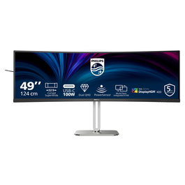 Philips 49B2U5900C/00 Monitor Curvo 49" (124,5 cm) Dual QHD 5120x1440, 75Hz, USB-C 100W, HDR400, Altavoces, Negro - 5000 Series