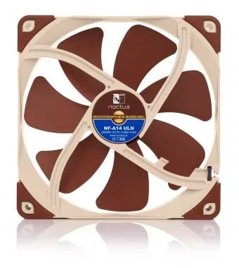 Noctua NF-A14 ULN Ventilador para PC 140mm, Ultra Silencioso (800 RPM), Beige/Marrón, Rodamiento SSO2, AAO