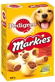 Pedigree Markies Galletas para Perros - Caja 500 gr - Rellenas de Carne y Tuétano