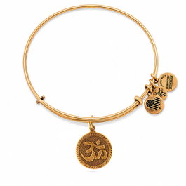 Alex and Ani Pulsera de Metal Dorada con Detalle OM A09EB210RG