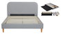 DKD Home Decor Cama Urban Gris Claro 219 x 104 x 170 cm Colección Bed in a Box