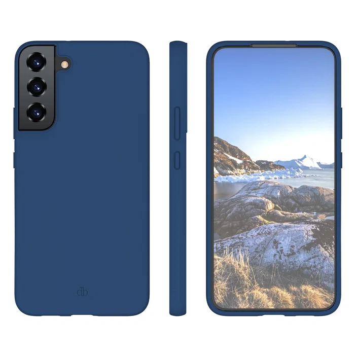 Funda para Samsung Galaxy S22 (6.1") - Azul, Plástico Reciclado, Protección contra Caídas y Rayones, Carga Inalámbrica