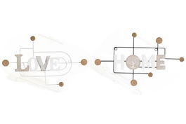 DKD Home Decor Perchero Boho Blanco Negro 6 Unidades 5 x 30 x 51 cm