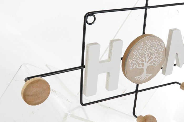 DKD Home Decor Perchero Boho Blanco Negro 6 Unidades 5 x 30 x 51 cm DKD Home Decor Perchero Boho Blanco Negro 6 Unidades 5 x 30 x 51 cm
