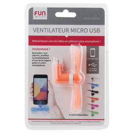 Fun Connection Mini Ventilador Micro USB, Refresca tus Ideas Conectado a tu Smartphone