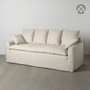 Ixia Sofá 4 Plazas Crema Tejido Salón