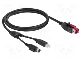DeLOCK 85487 Cable PoweredUSB USB Tipo-B a Hosiden Mini-DIN 3 pin, 1 m