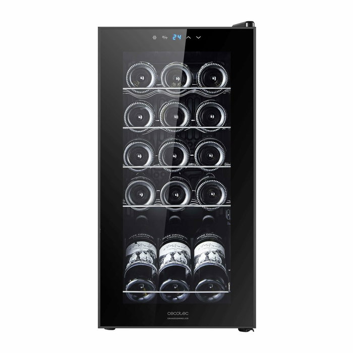 Cecotec Bolero GrandSommelier 1550 Black Compressor, Vinoteca de 15 Botellas