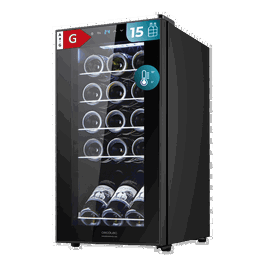 Cecotec Bolero GrandSommelier 1550 Black Compressor, Vinoteca de 15 Botellas