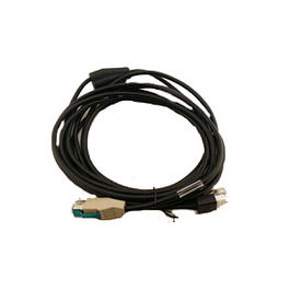 Datalogic Cable de carga 90A052276, USB POT 3 PIN, RS-232 a RJ-45, 4.6m, Gris, Compatible con Magellan 9300i