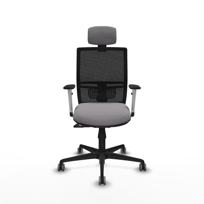 PIQUERAS Y CRESPO Silla de oficina Yunquera con mecanismo Sincro, Gris y Negro