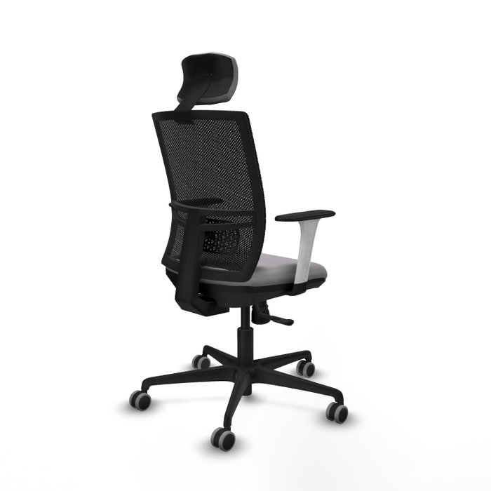 PIQUERAS Y CRESPO Silla de oficina Yunquera con mecanismo Sincro, Gris y Negro