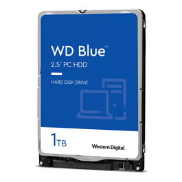 Western Digital WD10SPZX Blue - Disco Duro Interno 1TB 2.5'', 5400 RPM, 7mm, Cache 128MB, SATA 6Gb/s