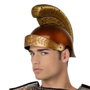 Atosa Casco Romano Dorado con Pluma Rígida y Relieves para Hombre Adulto