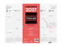 FINOCAM Vade Calendario de Sobremesa 2027 Semana Vista Vertical Neutro 420x310mm