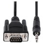 StarTech.com Cable Serie RS232 de 1m, DB9 Macho a 3,5mm Macho, Negro
