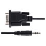 StarTech.com Cable Serie RS232 de 1m, DB9 Macho a 3,5mm Macho, Negro