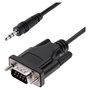 StarTech.com Cable Serie RS232 de 1m, DB9 Macho a 3,5mm Macho, Negro