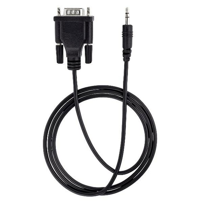StarTech.com Cable Serie RS232 de 1 m, DB9 Macho a Jack 3,5 mm Macho, Negro