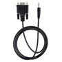 StarTech.com Cable Serie RS232 de 1 m, DB9 Macho a Jack 3,5 mm Macho, Negro