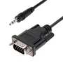 StarTech.com Cable Serie RS232 de 1m, DB9 Macho a 3,5mm Macho, Negro