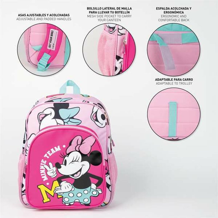 Cerdá Mochila Escolar Mediana Minnie Fuchsia 38 cm