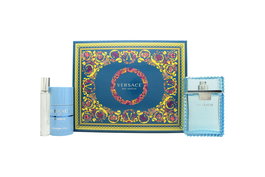 Versace Man Eau Fraiche Gift Set 100ml EDT + 75ml Deodorant Stick + 10ml EDT