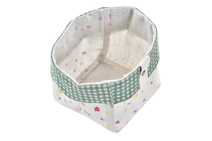 DKD Home Decor Set de 3 Cestas de Algodón Vichy Sweet
