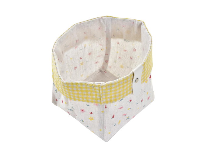 DKD Home Decor Set de 3 Cestas de Algodón Vichy Sweet