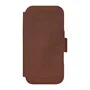 Apple iPhone 17 Funda Folio Lynge dbramante1928 con MagSafe - Cuero de Grano Entero Bronceado, Cierre Magnético, Bolsillo para 3 Tarjetas