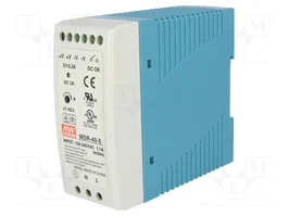 MEAN WELL MDR-40-5 30W 5VDC 6A Alimentador para carril DIN