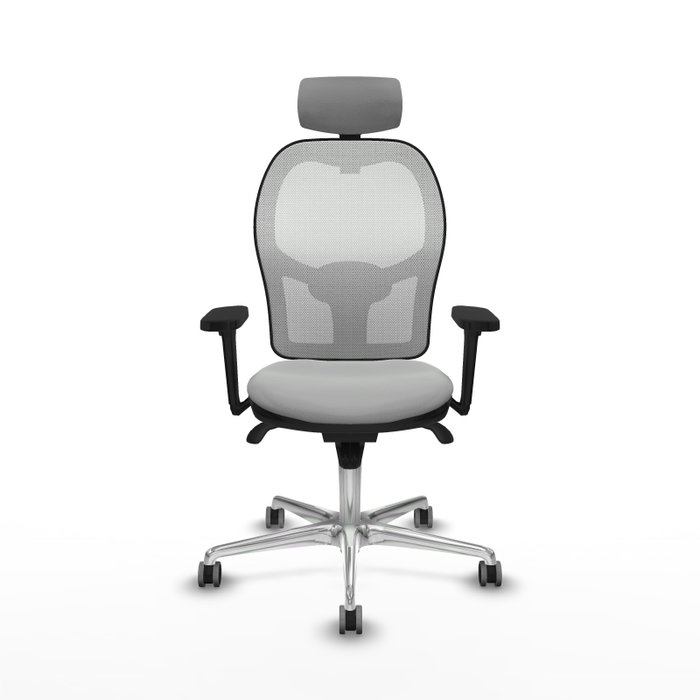 PIQUERAS Y CRESPO Silla de oficina Jorquera con mecanismo Sincro, Gris claro y Blanco PIQUERAS Y CRESPO Silla de oficina Jorquera con mecanismo Sincro, Gris claro y Blanco