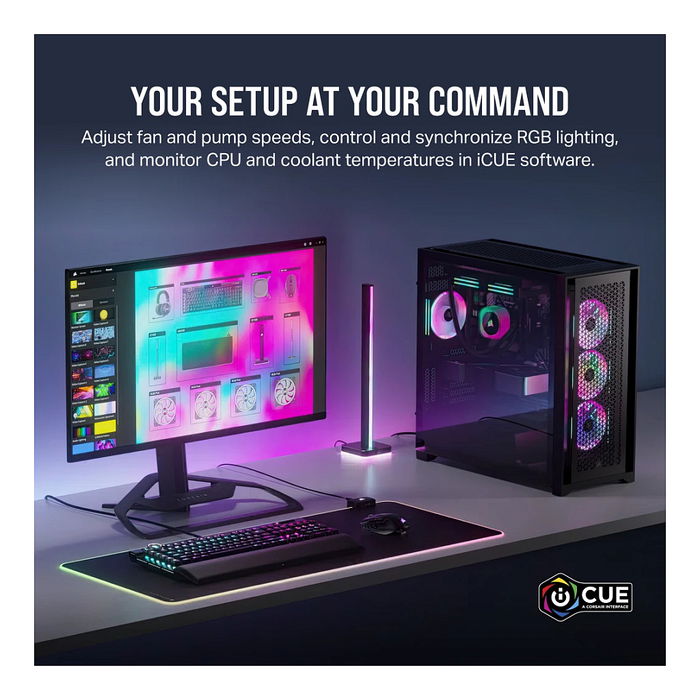 Corsair H100i iCUE LINK Refrigeración Líquida AIO 240mm Blanco RGB