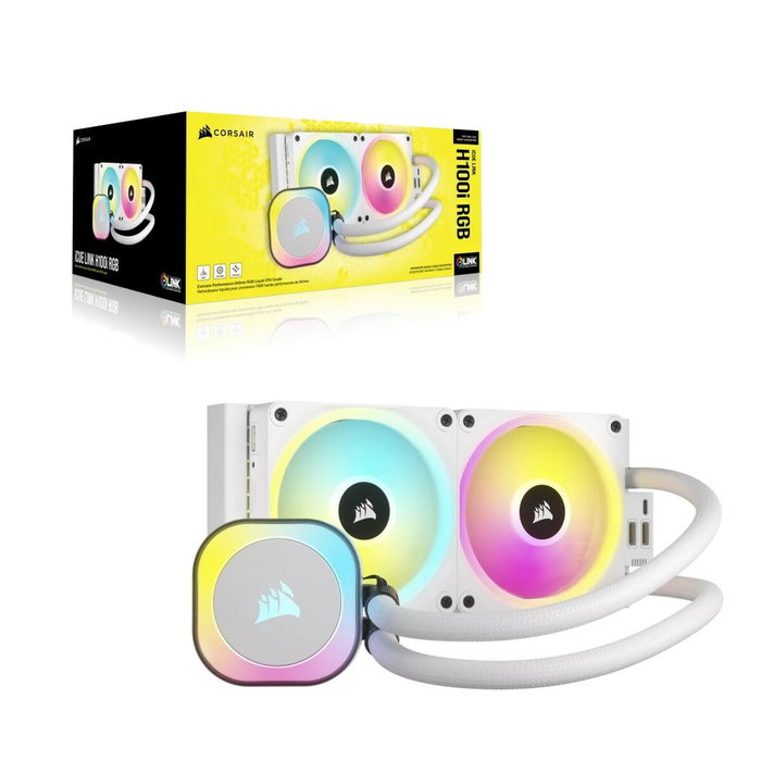 Corsair H100i WAK Cooling iCUE LINK WHITE RGB AIO 240mm Corsair H100i WAK Cooling iCUE LINK WHITE RGB AIO 240mm