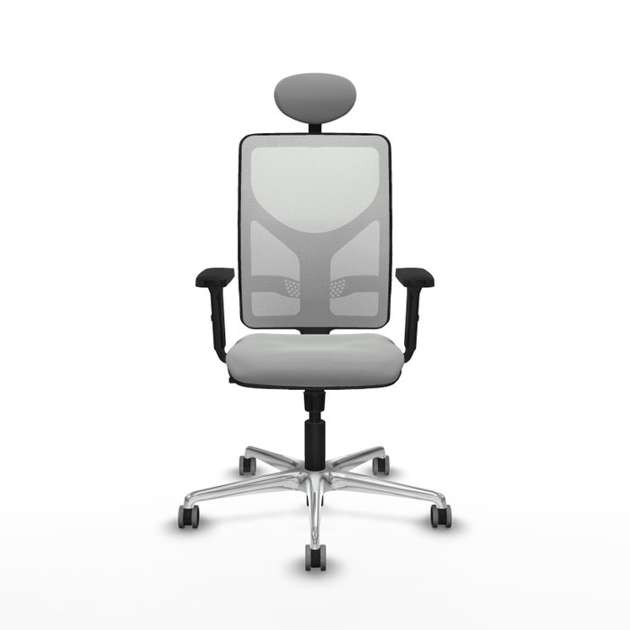 PIQUERAS Y CRESPO Silla de oficina Motilla con Mecanismo Sincro, Gris claro y Blanco PIQUERAS Y CRESPO Silla de oficina Motilla con Mecanismo Sincro, Gris claro y Blanco