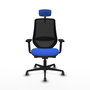 PIQUERAS Y CRESPO Silla de oficina Mardos con Mecanismo Sincro/Traslack, Azul y Negro