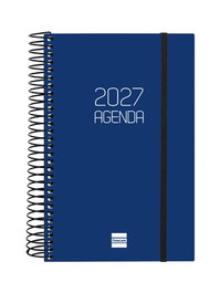 Finocam Agenda Anual 2027 Espiral Basic Opaque Azul