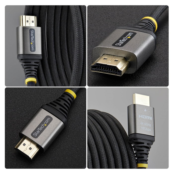 StarTech Cable HDMI Certificado Premium de Alta Velocidad 1m 4K 60Hz Negro, Plata StarTech Cable HDMI Certificado Premium de Alta Velocidad 1m 4K 60Hz Negro, Plata