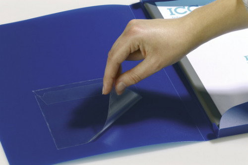 Durable 8080 PACK 10 Fundas para CD/DVD Adhesivas Transparentes