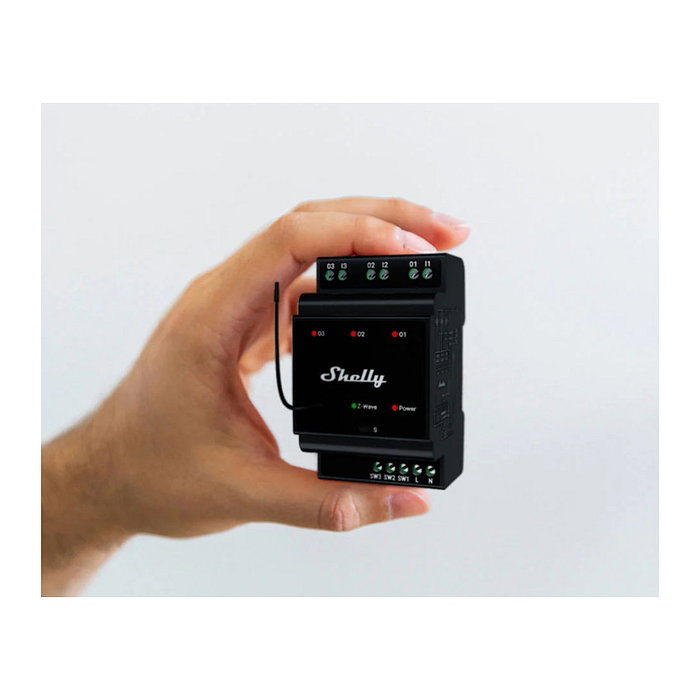Shelly Wave PRO 3 Relé Inteligente 3 Relés 3 Fases 3x16A Carril DIN Z-Wave Shelly Wave PRO 3 Relé Inteligente 3 Relés 3 Fases 3x16A Carril DIN Z-Wave