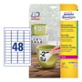 AVERY Zweckform Etiquetas de película resistentes al agua 45,7 x 21,2 mm